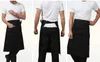 Kockar Waiters Kitchen Cooking förkläden Herrkock svart unisex halvt långt bistroförkläde med ena sidan Pocket232V