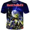 Camiseta de verano Iron Maiden Camiseta de manga corta para hombre Camiseta Eddie Fans que animan Camisetas impresas en 3D Hombres Mujeres Parejas camiseta S-5XL 13 estilos