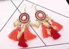 Style chaud mode européenne et américaine nouvelle bohème feuille ronde cheveux frange boucles d'oreilles et boucles d'oreilles crochet bijoux personnalité ventes de mode