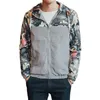 Jesienna kwiatowa bombowca kurtka z kapturem mężczyzn Hip Hop Slim Fit Flowers Pilot Bomber Mens Jacket płaszcz męskie kurtki Casaco plus size 4xl