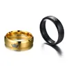 Gratis gravure 6mm paren King en Queen Rings gepersonaliseerde roestvrijstalen trouwringen met Crown King Queen Design