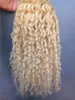 Brasilianische Jungfrau Remy Curly Hair Schussclip in natürlichen Kinky Curl Webe unverarbeitete Blonde 613 menschliche Erweiterungen 9254094