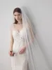 New Long Bridal Veil With Cut Edge Two Tiers Tulle Hotselling Wedding Veil Cathedral Length BW-V615
