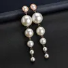 Trendy Imitacja Pearl Wisiorek Drop Kolczyki Długie Tassel Dangle Kolczyk Dla Kobiet Lady Moda Oświadczenie Ucha Biżuteria Urodziny Prezenty