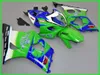 مجموعة زرقاء خضراء لـ SUZUKI GSXR 1000 K3 2003 2004 fairing kit GSXR1000 03 04 هيكل السيارة GSXR1000 GH12