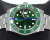 Cadeau de Noël montre-bracelet de luxe montre pour homme boîte d'origine certificat cadran vert 116610LV lunette en céramique en acier inoxydable