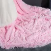 Velvet Mink + Flanela Velo Cobertor A / B Versão 2 Camadas Manta Borrego Sherpa Cobertor para no sofá / cama de alta qualidade