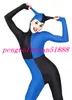 Sexy Palhaço Corpo Terno Trajes Novos Lycra Azul e Vermelho Spandex Palhaço Traje Catsuit Trajes Unisex Vestido Extravagante Partido Trajes Cosplay P320