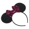 Nouveaux paillettes européennes et américaines gros arc accessoires pour cheveux bébé souris oreilles forme bandeau pour enfants robe de vacances