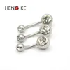 Double Clean Diamond Navel Piercing Navel Ring 100pcs lot Fashion Body Jewelry 100% Guaranteed 14G231k