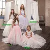 Abiti 2020 Princess Lilac Little Bride Long Pageant Dress for Girls Glitz Stupy Tulle Prom Abito per bambini abito di laurea Vestido