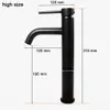 Matt Black Round Style Basin Water Tap Brass Badrumskran Single Hole Deck Mount Water Mixer1402925