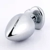 Pequeno / Grande Plugue Anal De Metal Com Jóias de Cristal Contas Anais Toque Suave Strass Butt Plug Não Vibração Brinquedo Do Sexo Para Mulheres Homens S924