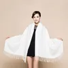Vinter New White 100% Soft Women's New Lengthen Tippet Fashion Fine Tassels Cashmere Pashima Long Shawl Scarfs Wrap Warm 120510 S18101904