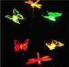 Cordas solares Loutdoor Jardim Cor Chaning Luzes LED com libélula clara borboleta colibra de beija-flor misturado para jardim ao ar livre Pathwa