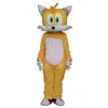 2019 Sonic Sonic och Miles Tails Mascot Fancy Party Dress Carnival Costume