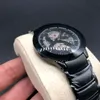 Relojes unisex para mujer, reloj de pulsera Qaurtz moderno y famoso para hombre, reloj de cerámica negro a la moda, relojes de pulsera deportivos informales para mujer 2371