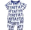Nyfödd baby kläder baby tjejer pojkar kläder romer bomull kortärmad jumpsuits spädbarn rompers barn toddler boutique bb041