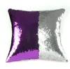 Sequin Pillow Cover Cushing Case Glitter Mermaid Fairy Tale Faux Soft Suede Kasta Pillowcase Party Seat Bäddsoffa Decor 40x40cm