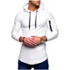 Мужские футболки Moomphya с капюшоном с капюшоном с длинными рукавами с капюшоном с капюшоном футболка на молнии Футболка Zipper Fongline Tshirt Streetwear Hip Hop Tee одежда 20211