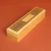 Incense stick Bouble Bamboo Burner with drawer Storage Box Incenso Holder Hollow carving Lying Censer Chinese Classical style