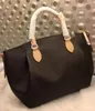 Lady's Handbag XL XXL大容量ブランドエレガントなフラワープリントショルダーバッグハンドルフロントプリーツデザインZipper Close 48813 48814