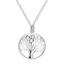 925人生の銀の生き物の木の銀の生き物の木の葉りフィット18inch oチェーンまたはイヤリングブレスレットアンクレットクリスタルネックレス女性ガールジュエリー