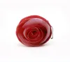 Creative 3D-utskrift Rose Flower Coin Purse Mini Mjuk Tyg Liten plånbokskort Väska för tjejer Kye Case Money Bag