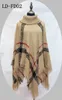 2018 Plaid Poncho Maternity Kobiety Tassel Bluzka Dzianiny Płaszcz Sweter Vintage Wraps Knit Scarves Tartan Winter Cape Grid Szal Cardigan Cloak