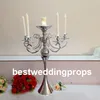 New Metal Gold Candle Holders 5 arms Candlestick Wedding Centerpieces Candelabra Stand for Marriage Decoration Dinning Table best0151