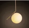 Nordic Glass Ball Pendant Lampa Modo Hängande Ljus För Vardagsrum Sovrum Minimalistisk Restaurang Kläder Dekoration
