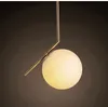 Lampada a sospensione a sfera in vetro nordico Lampada a sospensione Modo per soggiorno, camera da letto, ristorante minimalista, decorazione di abbigliamento