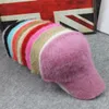 2019 Winter Warm Solid Rabbit Faux Fur Baseball Cap Stylish Women Warm Hip Hop Snapback Caps Solid Color