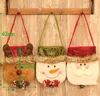 Fashion X'mas Presenthållare Santa Claus Snowman Deer Design Bag med Bell Julfesttillbehör 18 * 43 cm 10 st / parti dec421