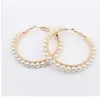 Hot Selling New Beautiful Fashion Pretty Pearl Circle örhängen Pearlörhängen för kvinnor Fashion Jewelry Gratis frakt HJ173