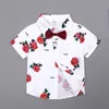 Peuter Kids Jongens Kleding Sets Kinderkleding Set Zomer Baby Boy Kleding Bloem Stropdas Shirts + Shorts 2 STUKS Gentleman Pak Met Stropdas