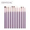 Conjunto de pincéis de maquiagem dos olhos Gemtotal 12 peças base Sombra de contorno Concealer sombra cabelo sintético (preto, rosa, roxo, azul, branco)