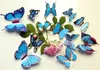 12pcs PVC 3d 자기 나비 벽 장식 귀여운 나비 벽 스티커 아트 데칼 가정 장식 ak085