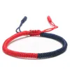 JLN Multi-Colors Buddhism Vajrayana knot Adjustable Bracelet Handmade Cotton Rope Lucky Knots Tibetan Bracelets For Man And Woman