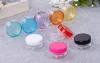 3g/5g Cosmetic Sifter Jars Pot Box Nail Art Cosmetic Bead Storage Makeup Cream Plastic Container Round Refillable Bottles LZ1891