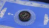 Livraison gratuite tapis de prière de poche de voyage islamique avec boussole tapis de prière musulman mélange 4 couleurs avec taille pliable 100*60 cm