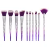 Zeemeermin make-up borstel set 10 stks diamant handvat professionele gezicht blozen poeder oogschaduw foundation lip make-up borstels kit cosmetische hulpmiddelen