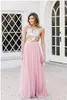 Two Pieces Bridesmaid Dresses 2021 Gold Sequins Top Tulle Skirt A Line Long Maid Honor Special Occasion Dresses For Wedding8119954