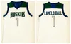 Heren Vintage # 1 Lamelo Ball Lonzo Ball Chino Hills Huskies Middelbare school Basketbal Jerseys UCLA Bruins Steekhirts S-XXL