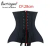 Burvogue Underbust Corset Bustier Steampunk Acier Désossé Mince Taille Contrôle Corset pour Femmes Taille Formateur Corselet Plus La Taille