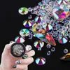 Kolorowe paznokci Art Dekoracja Urok Klejnot Koraliki Rhinestone Hollow Shell Flake Flatback Nit Rivet Mieszany Błyszczący Brokat 3D DIY Akcesoria