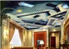 3D天井の壁紙注文の空の風景3D天井の壁紙家の装飾3Dリビングルームの天井壁紙壁画ヨーロッパ