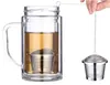 Duurzame 3 Maten Zilver Herbruikbaar 304 Roestvrij Mesh Kruiden Bal Tea-zeef Teaketklep Locking Tea Filter Infuser SN567