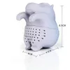 FDA Silicone mignon hippopotame en forme d'infuseur à thé Slicone réutilisable Portable passoire à thé filtre à café vide sachets de thé diffuseur de feuilles 20PCS8702516