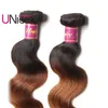 Unice capelli brasiliani T1B / 4/27 bundles onda del corpo Ombre Remy 100% capelli umani tesse vergine 4 bundles estensioni dei capelli all'ingrosso Bulk Nizza